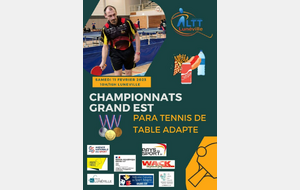 Championnat du Grand Est Para Tennis de Table Adapté