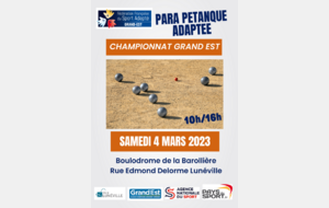 Championnat Grand Est Para Pétanque Adaptée